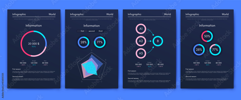 Vector graphics infographics with mobile phone. Template for creating mobile applications, workflow layout, diagram, banner, web design, business reports - obrazy, fototapety, plakaty 