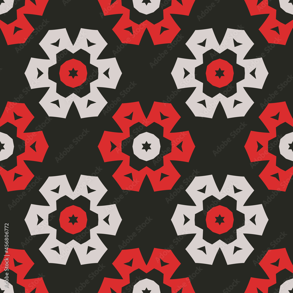 Seamless pattern with geometric ornament. Seamless pattern with geometric ornament.