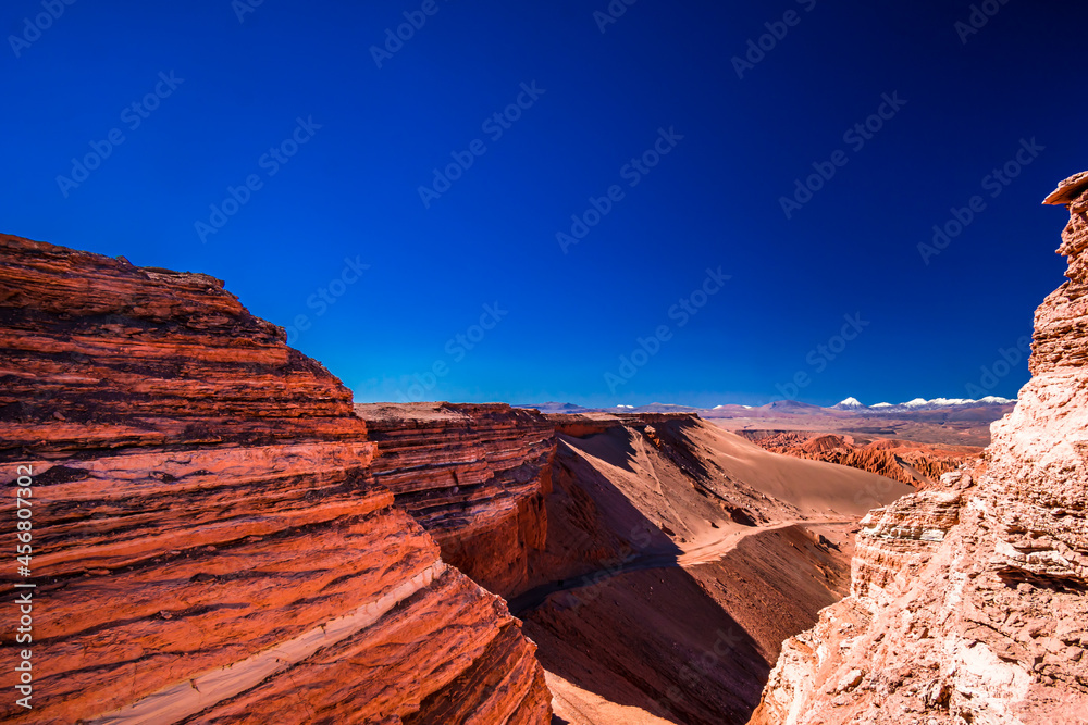 Canyon at Valle de la Muerte (Valley of death) in the Atacama Desert in northern Chile