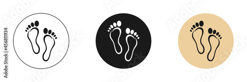 Set of web icons for feet flat design.