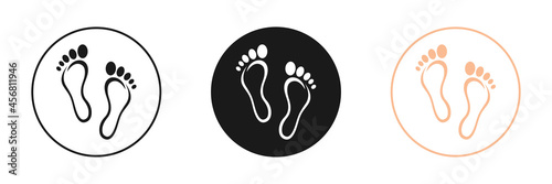 Set of web icons for feet flat design. photo