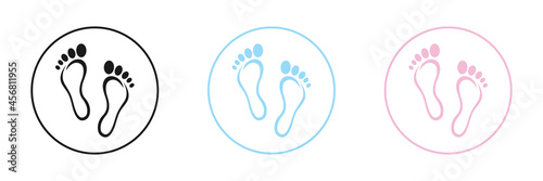 Set of web icons for feet flat design.