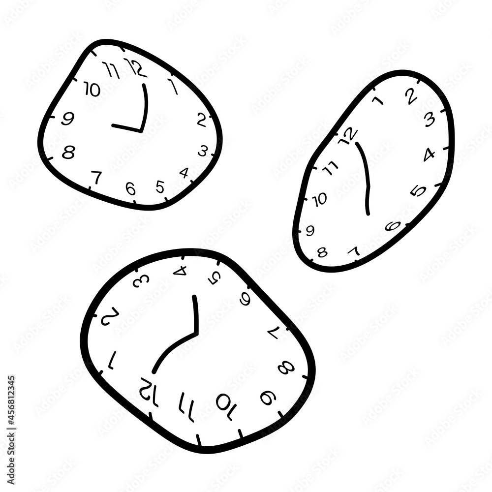 歪んだ時計 Stock Vector Adobe Stock