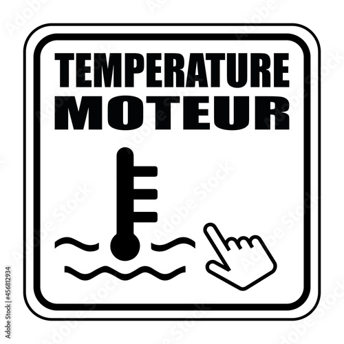 Logo température moteur.