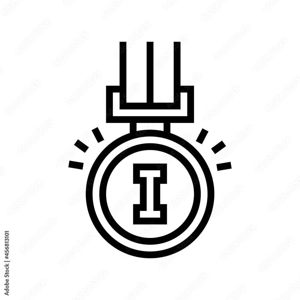 champion award line icon vector. champion award sign. isolated contour symbol black illustration champion award line icon vector. champion award sign. isolated contour symbol black illustration
