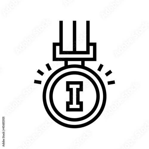 champion award line icon vector. champion award sign. isolated contour symbol black illustration