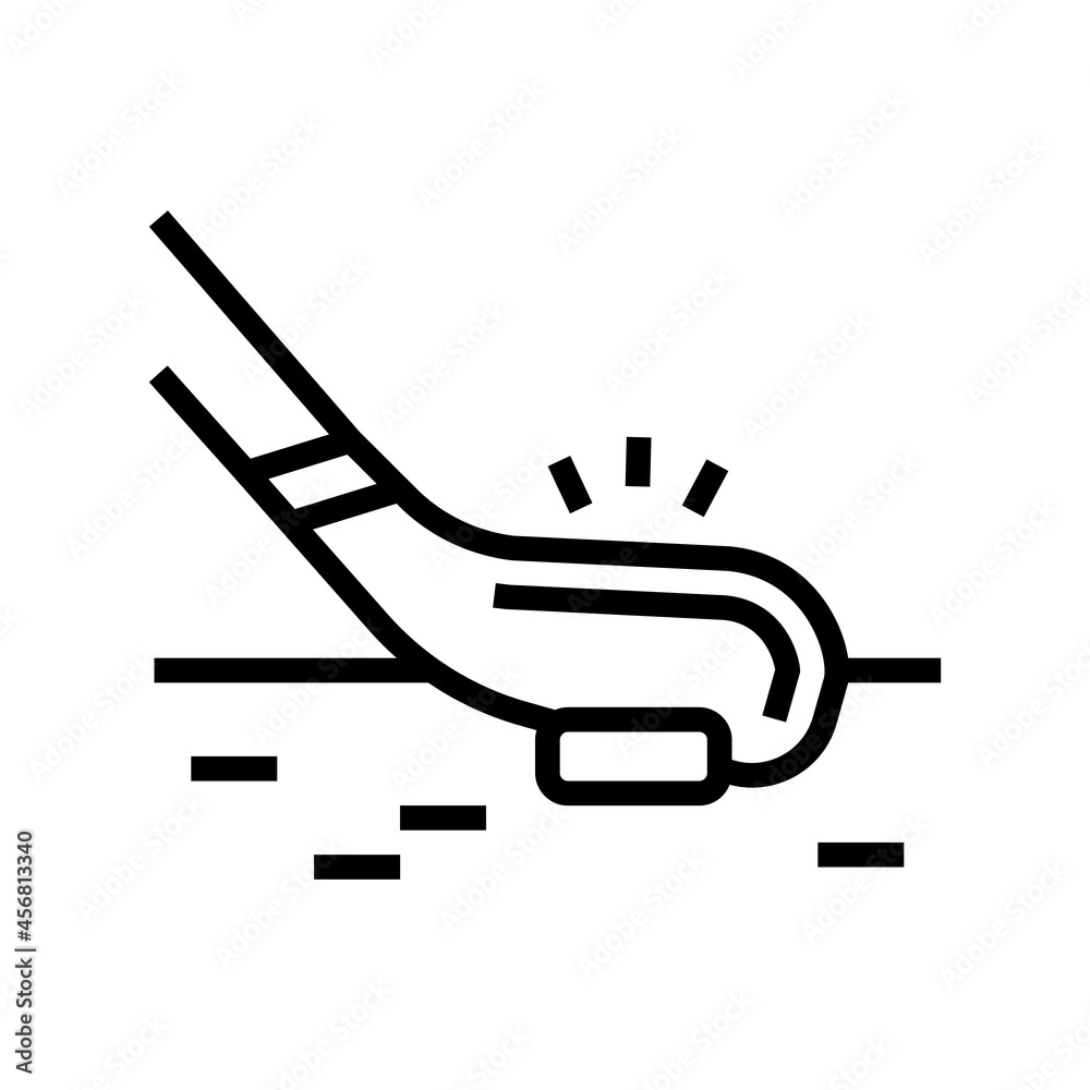 hockey sport game line icon vector. hockey sport game sign. isolated contour symbol black illustration hockey sport game line icon vector. hockey sport game sign. isolated contour symbol black illustration