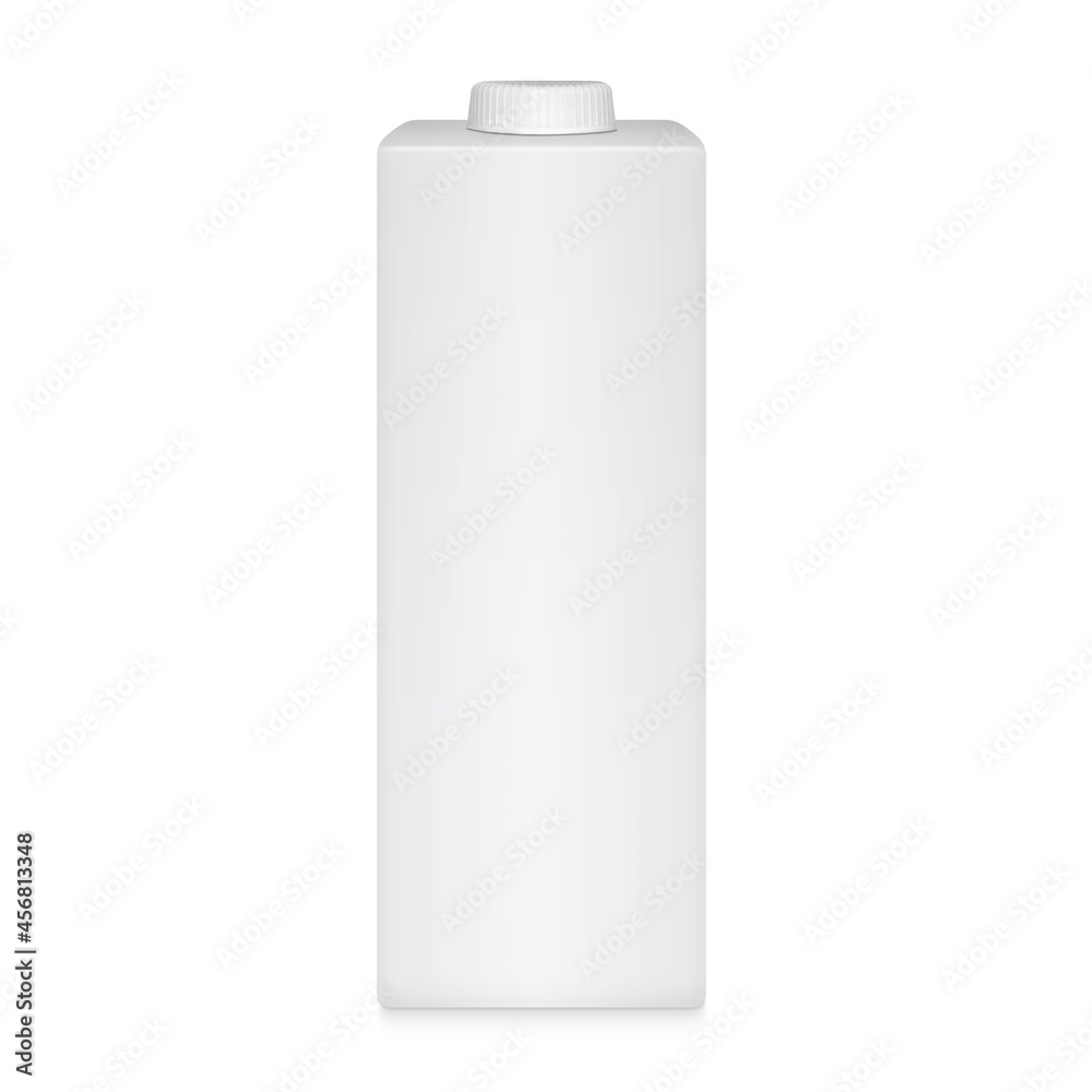 White clean milk carton with shadow isolated on the white background White clean milk carton with shadow isolated on the white background
