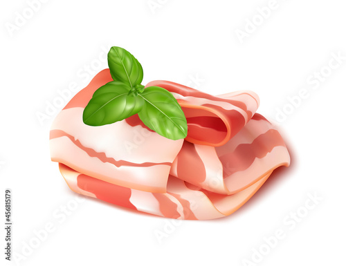 Slices of Prosciutto, Spanish Jamon Cut, Parma Ham