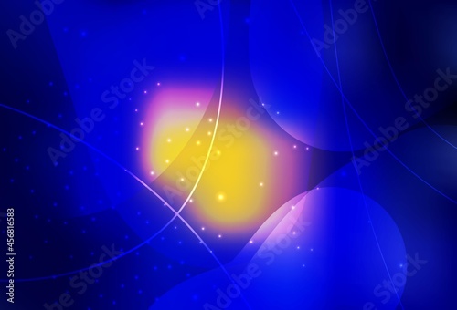 Dark Blue, Red vector Illustration with colorful circles, lines in abstract style.