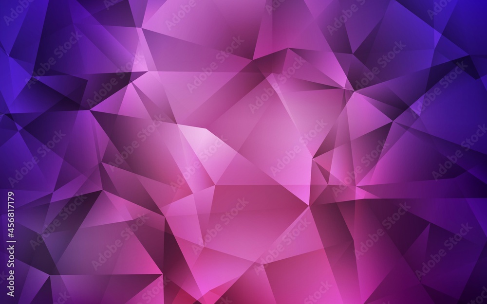 Dark Purple vector polygonal template.
