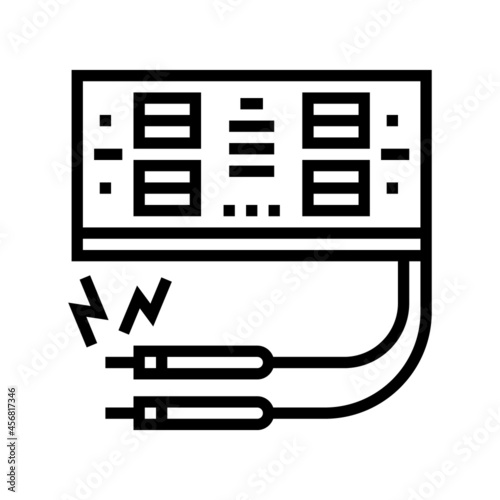 electrosurgery hospital electronic equipment line icon vector. electrosurgery hospital electronic equipment sign. isolated contour symbol black illustration