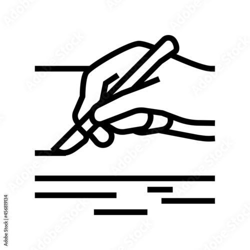 incision surgery line icon vector. incision surgery sign. isolated contour symbol black illustration