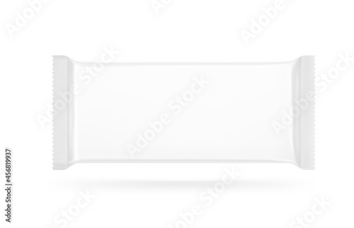 Blank flow pack isolated on white background. Vector illustration. Mockup can be used in the adv, promo, package, etc.	