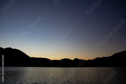 sunset over the lake