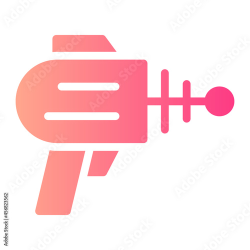 Space gun gradient icon