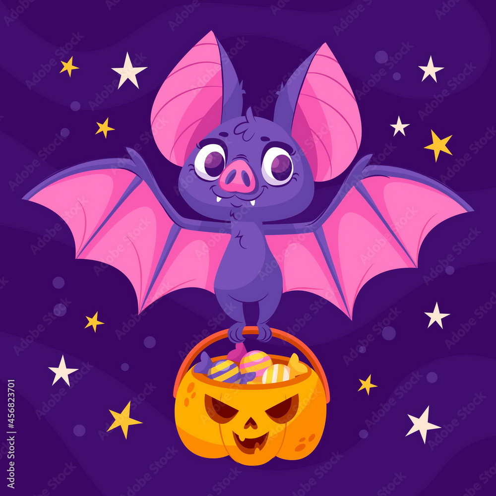 gradient halloween bat vector design illustration