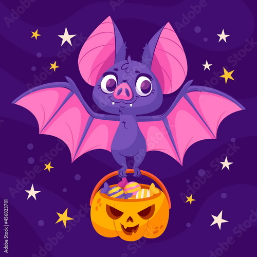 gradient halloween bat vector design illustration