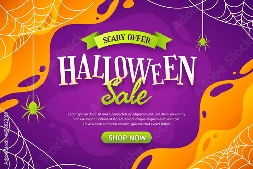 gradient halloween sale vector design illustration
