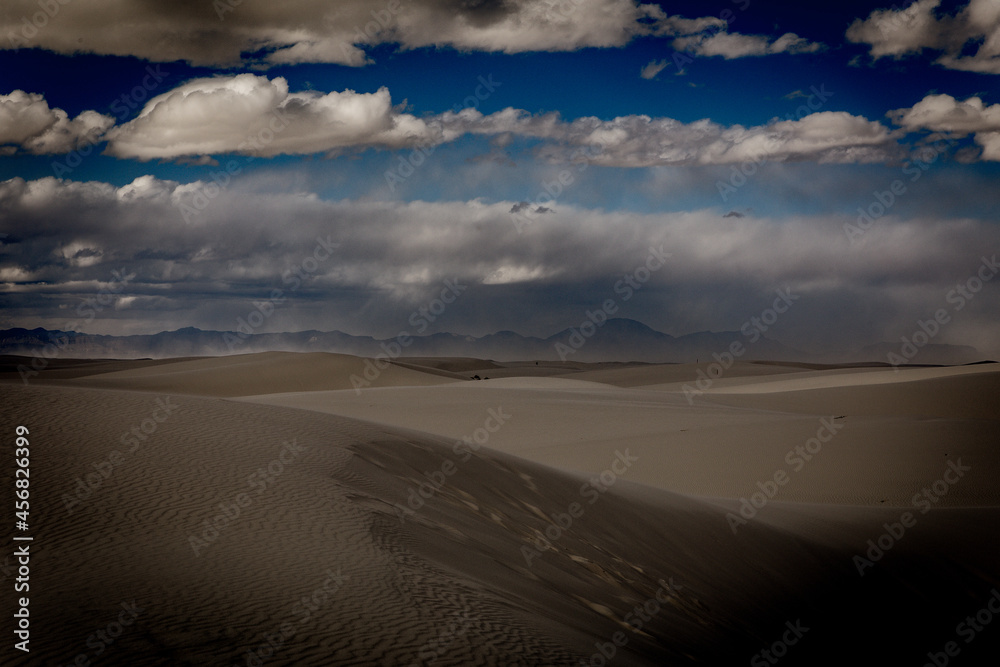 Cloudy day at White Sands National Park, New Mexico