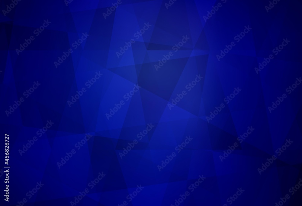 Fototapeta Dark BLUE vector gradient triangles texture.