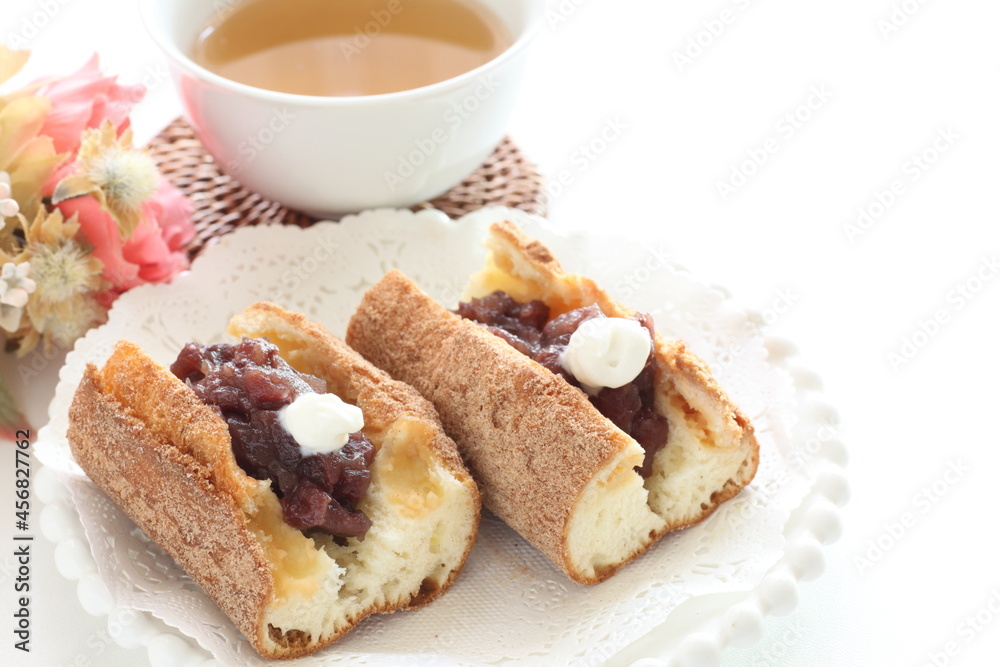 Japanese style red bean paste doughnut sandwiches Japanese style red bean paste doughnut sandwiches
