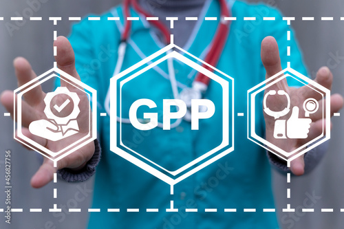 Medical concept of GPP Good Pharmacy Practice.
