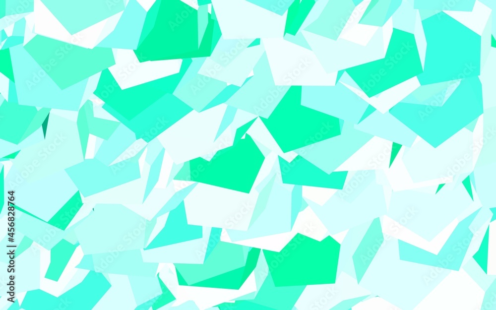 Light Green vector template in hexagonal style. Light Green vector template in hexagonal style.