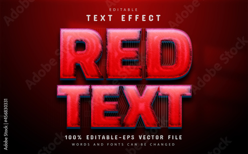Red text effect editable