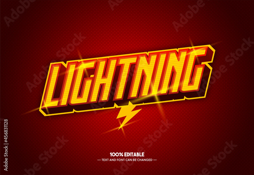 modern lightning text effect