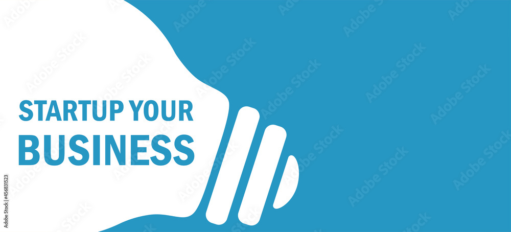Startup Your Business in lamp background illustration Startup Your Business in lamp background illustration