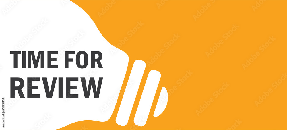 Fototapeta premium Time for Review in lamp background illustration