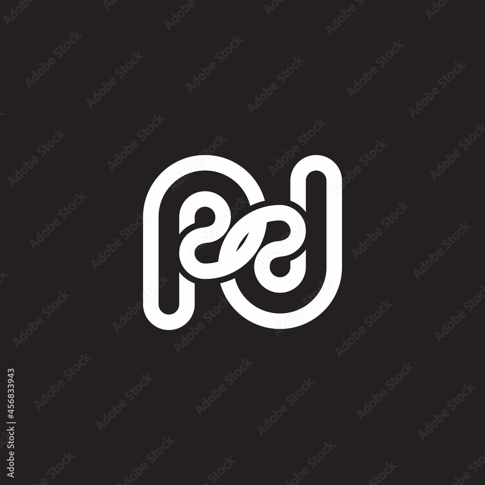 letter pd linked overlapping 3d flat line logo vector letter pd linked overlapping 3d flat line logo vector