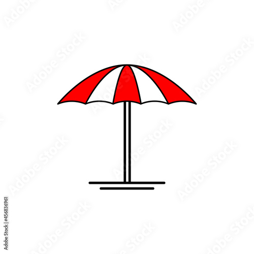 Umbrella beach icon design template illustration isolated
