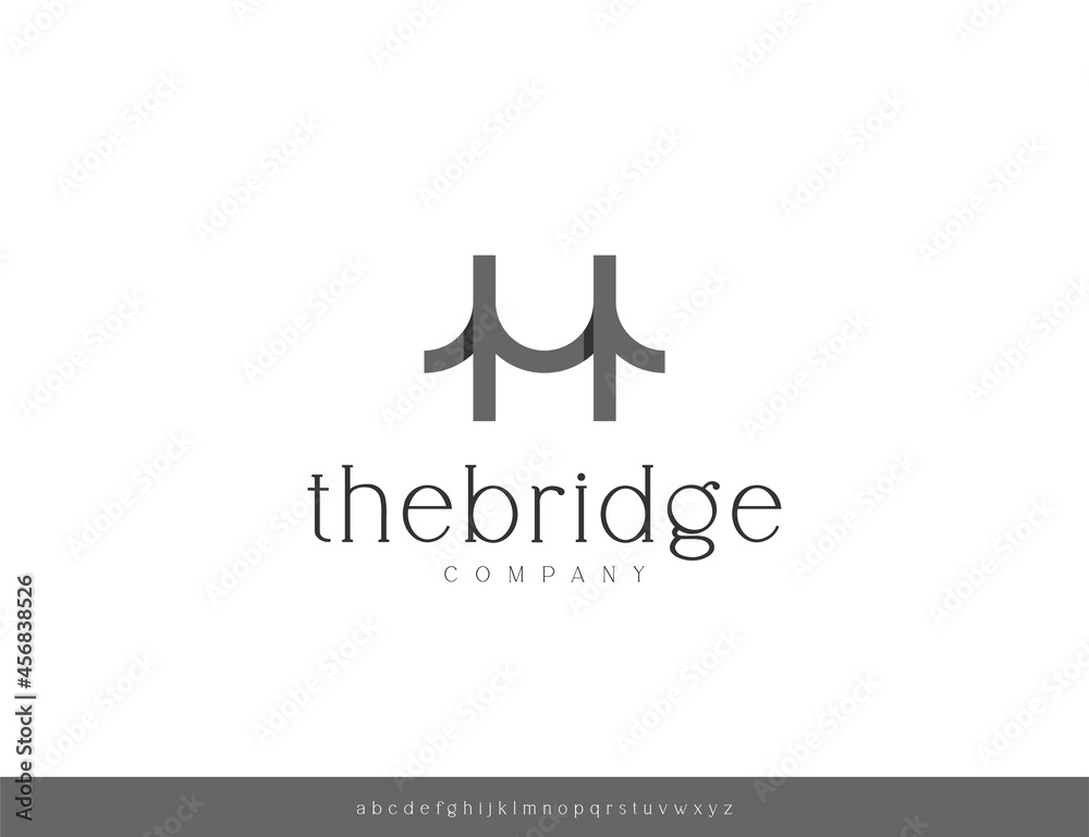 Modern Bridge logo design template Modern Bridge logo design template
