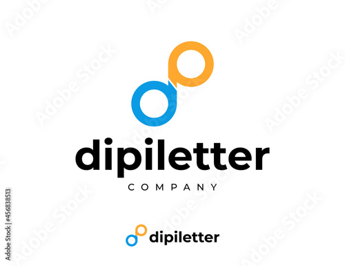 Free Download Simple modern letter d and p logo design concept - GFXLoad
