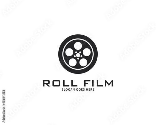 Filmstrip Logo Template Vector Illustration Design