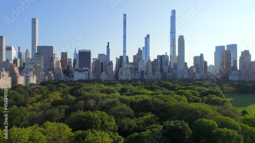 September 2021 - 4K aerial of Manhattan from Central Park, NYC, USA photo