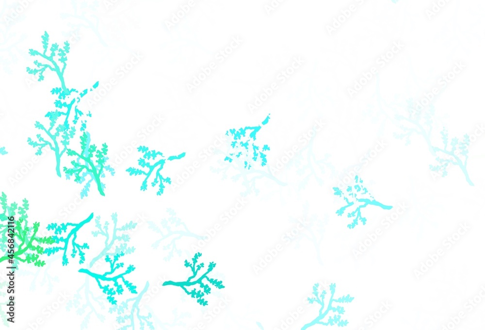 Light Green vector natural pattern with branches.