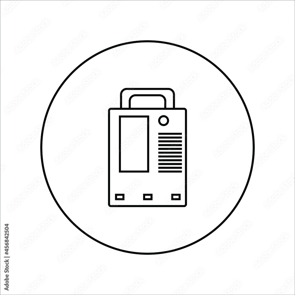 Vecteur Stock Infusion pump icon, ECG Icon, Electrocardiography