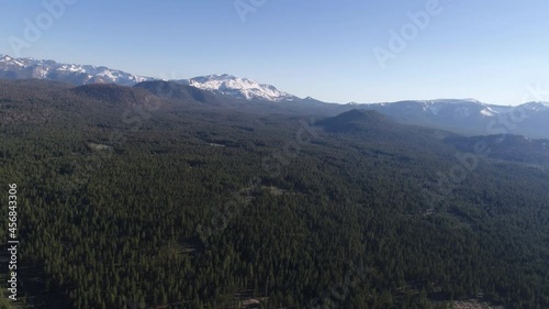 Aerial Mammoth Lakes Region Snow Mountains photo