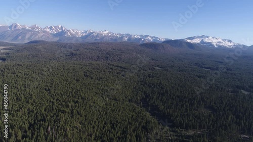 Aerial Mammoth Lakes Region Snow Mountains photo