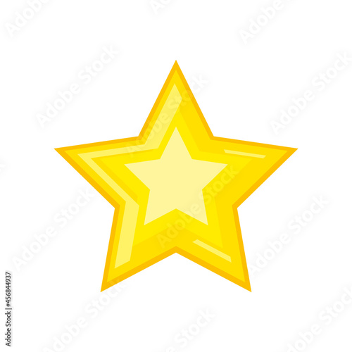 golden star flat icon