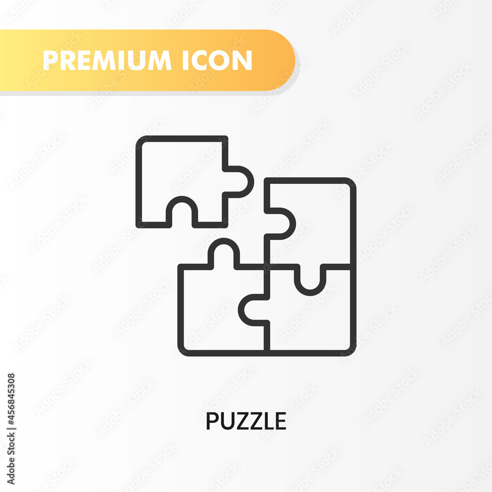 puzzle icon for your website design, logo, app, UI. Vector graphics illustration and editable stroke. puzzle icon outline design.