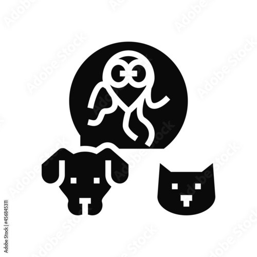 giardiasis pet disease glyph icon vector. giardiasis pet disease sign. isolated contour symbol black illustration