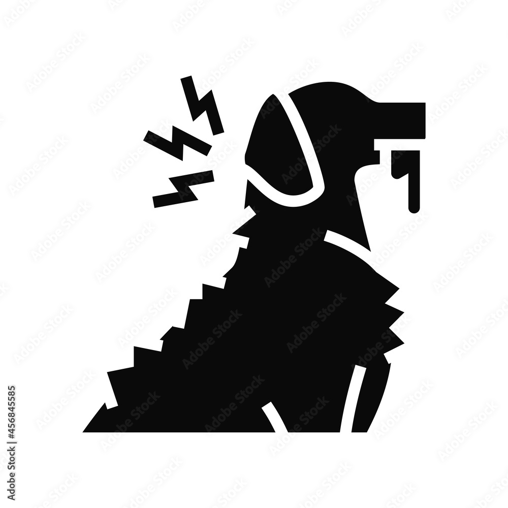 rabies pet disease glyph icon vector. rabies pet disease sign. isolated contour symbol black illustration rabies pet disease glyph icon vector. rabies pet disease sign. isolated contour symbol black illustration