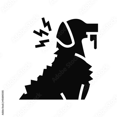 rabies pet disease glyph icon vector. rabies pet disease sign. isolated contour symbol black illustration