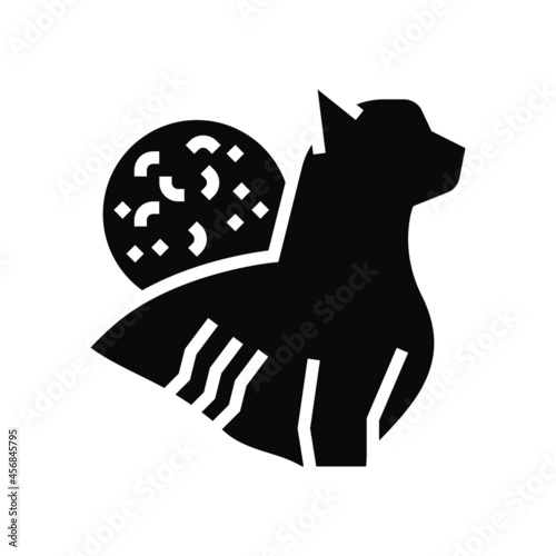 cat scratch disease glyph icon vector. cat scratch disease sign. isolated contour symbol black illustration