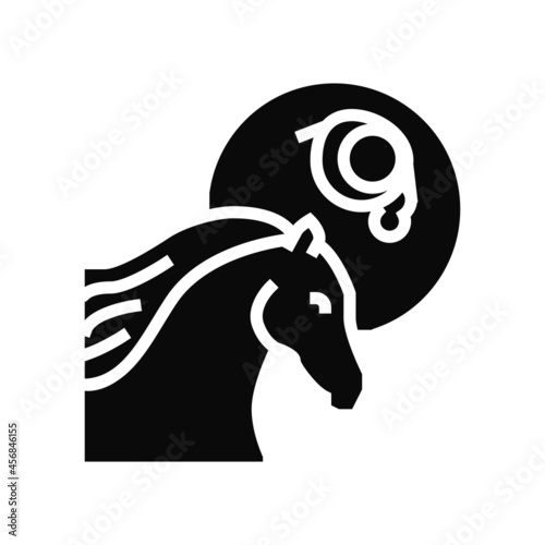 leptospirosis horse glyph icon vector. leptospirosis horse sign. isolated contour symbol black illustration