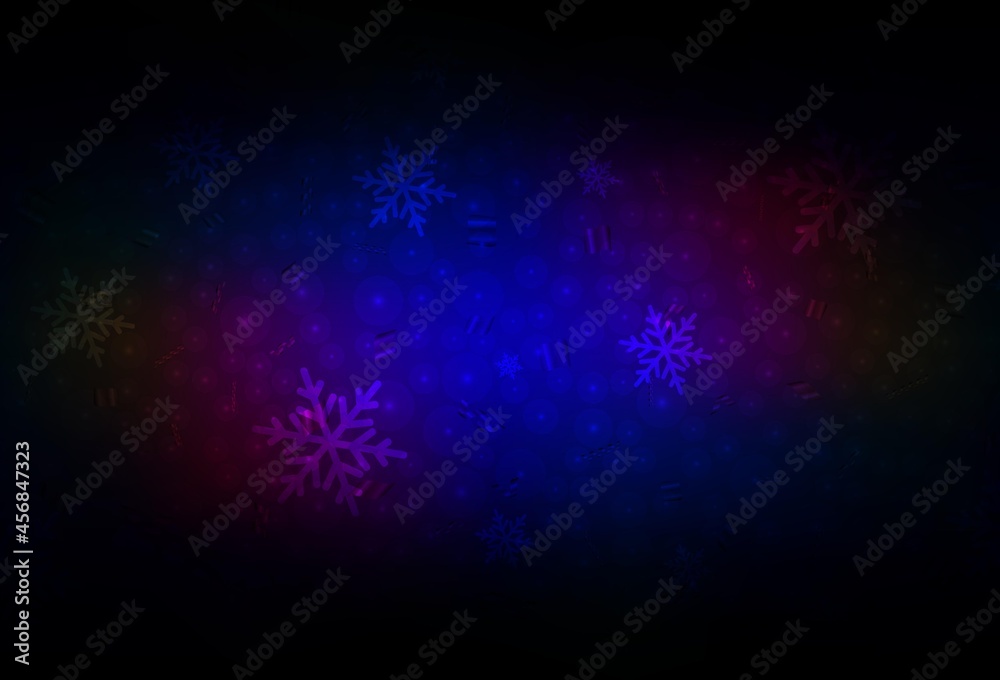 Obraz premium Dark Blue, Red vector pattern in Christmas style.